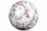 Polished Rubellite (Tourmaline) & Quartz Sphere - Madagascar #230168-1